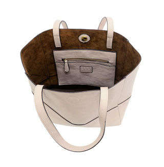 Faith Raw Edge Tote Neutrals