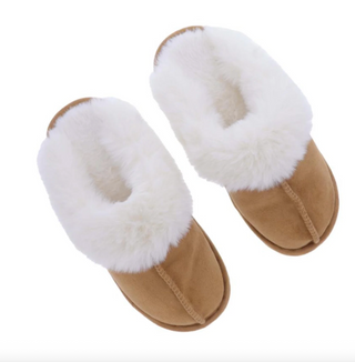 Tan Suede Slippers