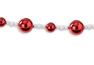Red Ball & White Pearl Garland