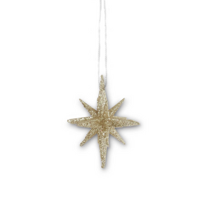 Gold Glitter Star Ornament