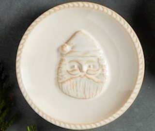 White Christmas Tidbit Plate