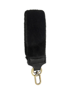 Faux Fur Easy Find Wristlet Keychain