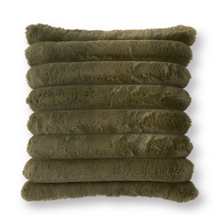 Dark Green Vegan Fur Pillow