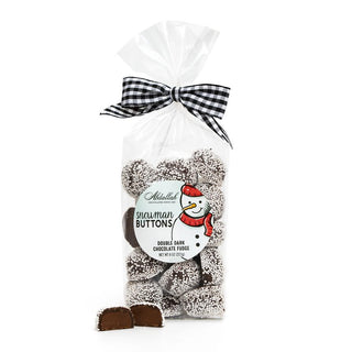 Double Dark Chocolate Fudge Snowman Buttons- 8 oz.