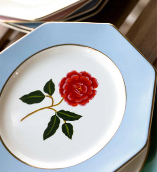 Porcelain Dessert Plate Set- Floral