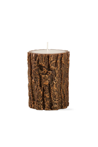 Gilded Tree Bark 3x4 Candle