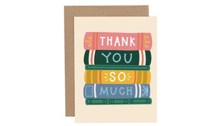 Thank You So Much Book Stack Card