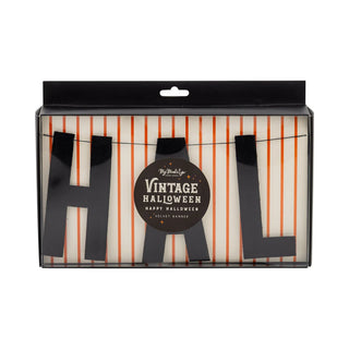 Happy Halloween Vintage Velvet Banner