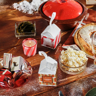 Voluspa Crushed Candy Cane 2.5 oz Pedestal Ornament Candle