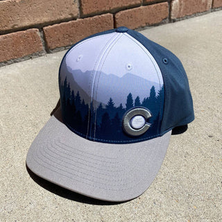 Alpine Snapback Hat - Indigo/Gray