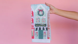 Holiday Shoppes Christmas Tea Towel