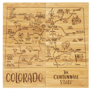 Colorado Puzzle 4-Pc. Coaster Set with Case