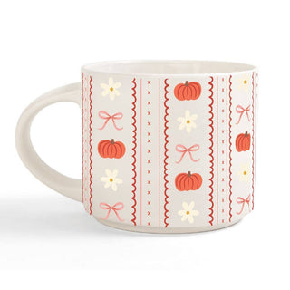 Pumpkins, Bows & Florals Fall Large Ceramic Coffee Mug