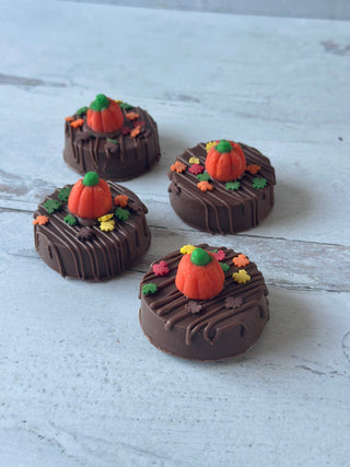 Fall Halloween Pumpkin Patch Chocolate Covered Oreos