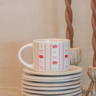 Pumpkins, Bows & Florals Fall Large Ceramic Coffee Mug