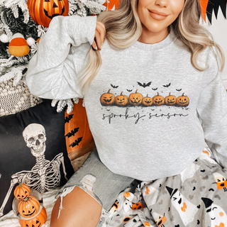 Spooky Season Jack-o-Lantern Halloween Crewneck Sweatshirt