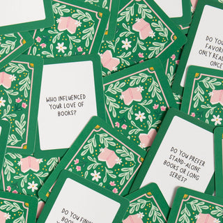 Book Club Ice Breakers Game - Deck of Cards + Storage Tin
