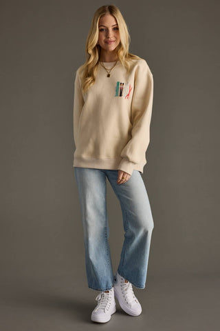 Tan Apres Ski Club Sweatshirt