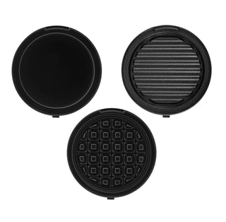 HOLSTEIN 3-IN-1 PERSONAL WAFFLE MAKER, GRILL, GRIDDLE RED