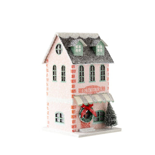 VIL1051 - Pink Bakery Light Up Christmas Village House
