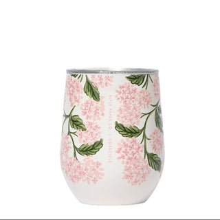 Stemless - Pink Hydrangea 12 oz