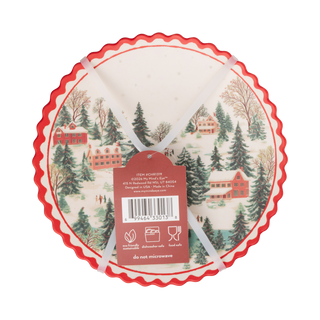 CHR1319 - Snowy Christmas Village 9" Bamboo Plates