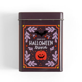 Halloween Trivia Game - Deck of Cards + Storage Tin