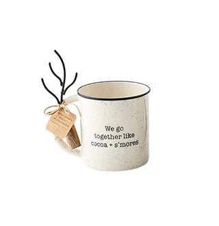 White Smores Enamel Mug Set