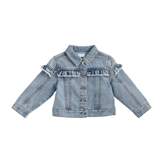 Denim Ruffle Jacket