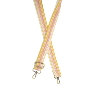 1.5" Yellow Spring Fling Embroidered Guitar Strap