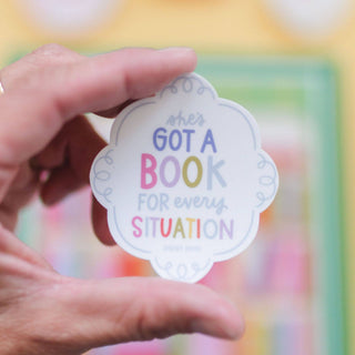 She's Got A Book For Every Situation Decal Sticker