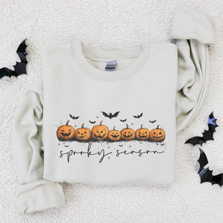 Spooky Season Jack-o-Lantern Halloween Crewneck Sweatshirt