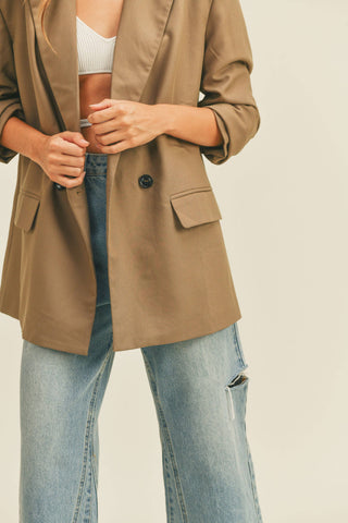 Mocha Oversize Blazer