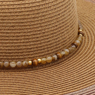 Beaded Band Summer Straw Sun Hat
