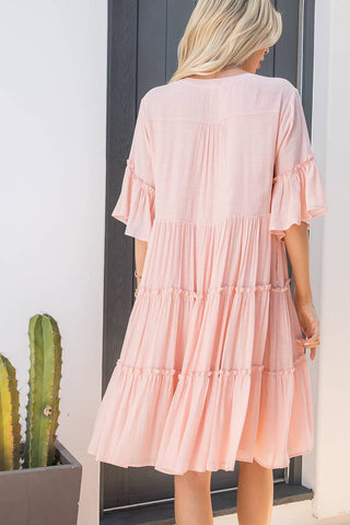 Tiered Shirt Dress