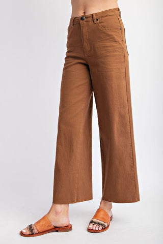 Soft Stretch High Waisted Twill Coffee