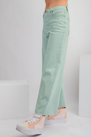 Soft Stretch High Waisted Twill Mint