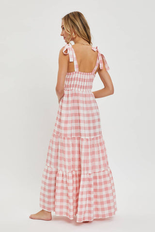 Gingham Tiered Maxi Dress