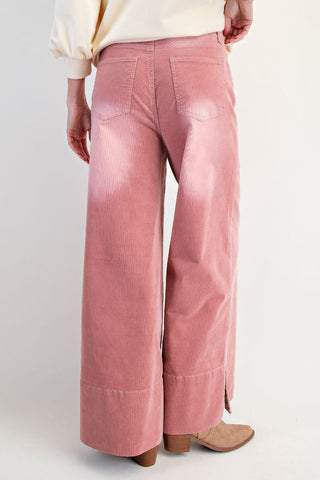 Stretch Baby Corduroy Wide Leg Pants