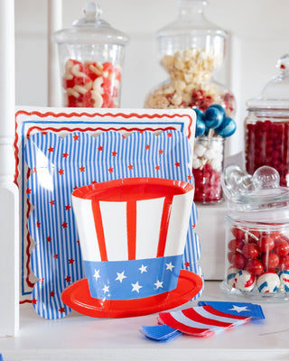 Stripes and Stars Paper Plate
