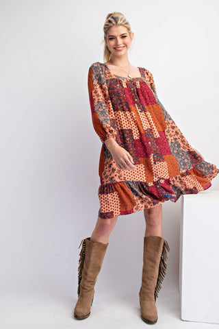 Patchwork Apricot Lane Dress