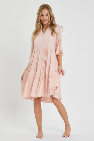 Tiered Shirt Dress