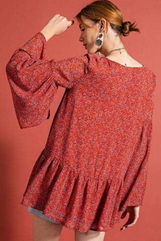 Bell Sleeve Printed Tunic