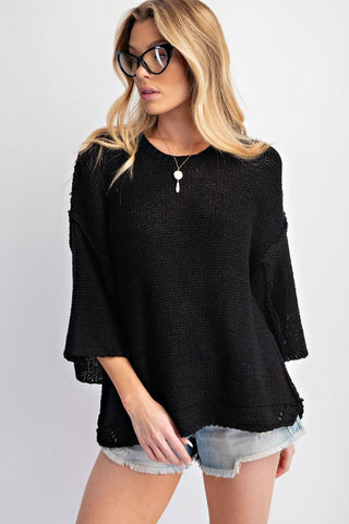 Half Sleeve Knitted Sweater