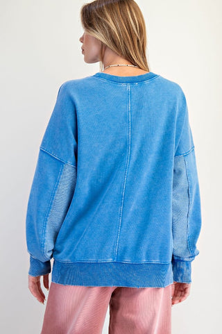 Mineral Washed Terry Pullover