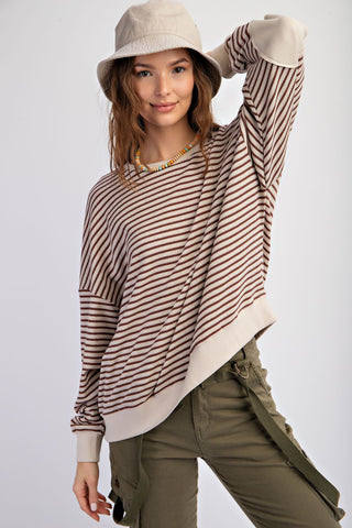 Striped Thermal Knit Top