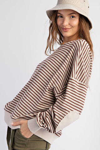 Striped Thermal Knit Top