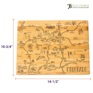 Destination Colorado State-Shaped Serving & Cutting Board