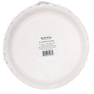 Round Blue Flower 8" Plate