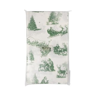 WTL1339 - Green Christmas Toile Paper Dinner Napkins